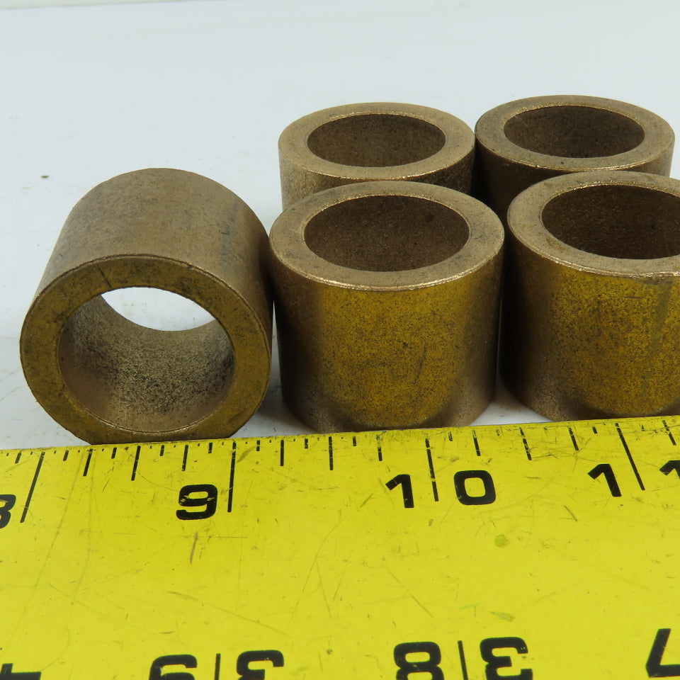 Bronze Sleeve Bushing 7/8" ID x 1-1/4" OD x 1" Long Lot Of 6