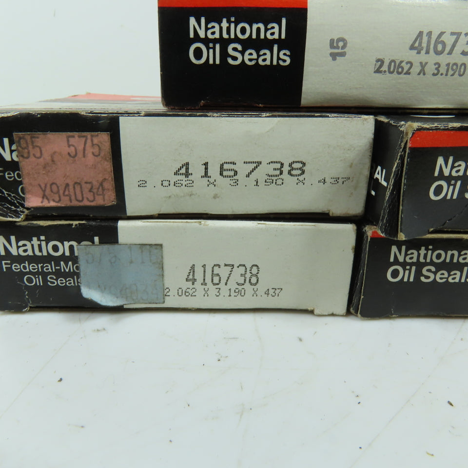 National 416738 Multi Purpose Oil Seal 2.062 x 3.190 x .437 Lot Of 5