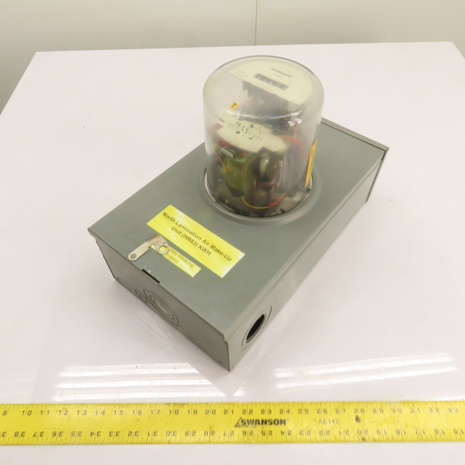 3Ph Meter Socket Enclosure 480V W/ Sangamo Watthour Meter