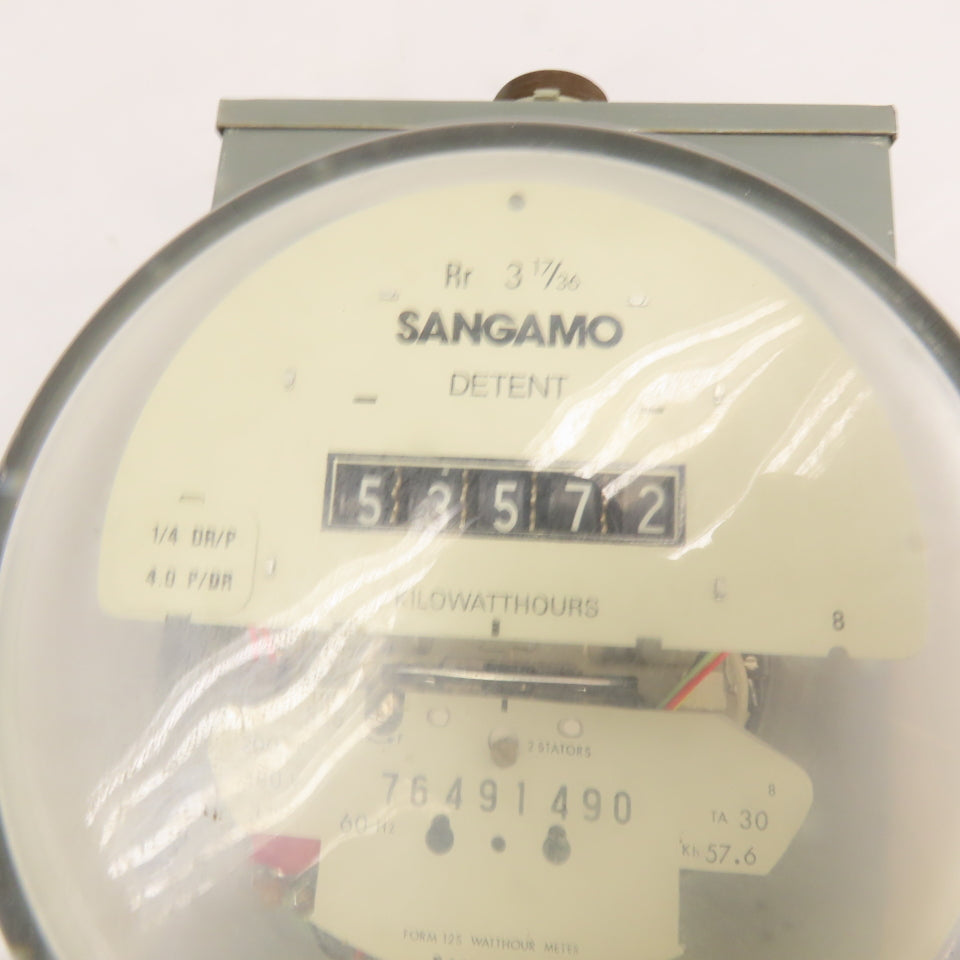 3Ph Meter Socket Enclosure 480V W/ Sangamo Watthour Meter