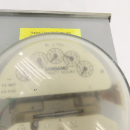 3Ph Meter Socket Enclosure 480V W/ Sangamo S2S Watthour Meter