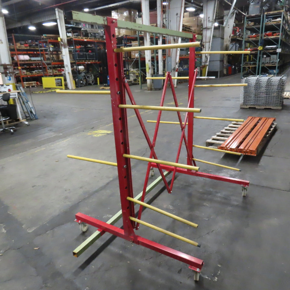 75"W Max 23"Arms Adjustable Expandable Light Duty Cantilever Drying Rack 73.5"H