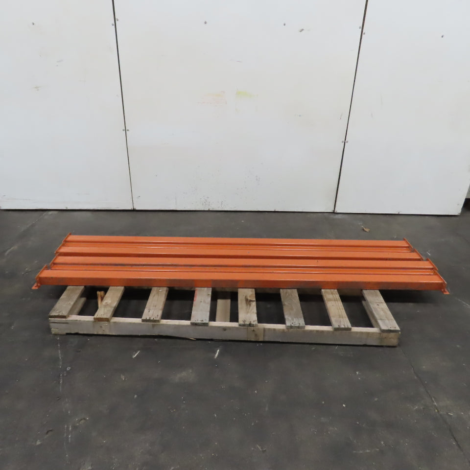 8' (96") x 4-3/4" x 2-1/2" Shaved Pin Pallet Racking Beam Shelf Used Lot Of 4