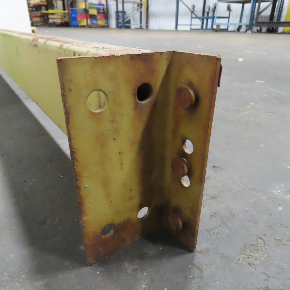 9' (108") x 4" x 1-1/2" Round Pin Pallet Racking Beam Shelf Used