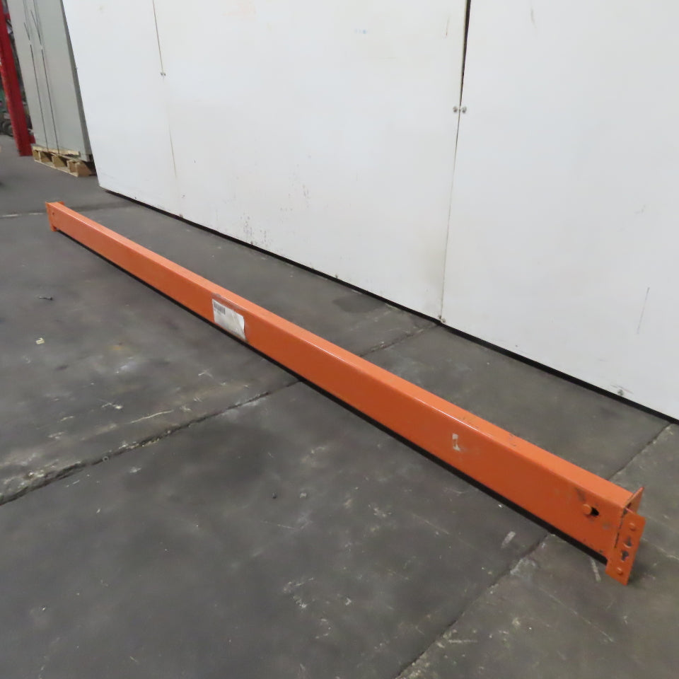 10' (120") x 5" x 3" Light Duty Shaved 2-Pin Pallet Racking Beam Shelf Used