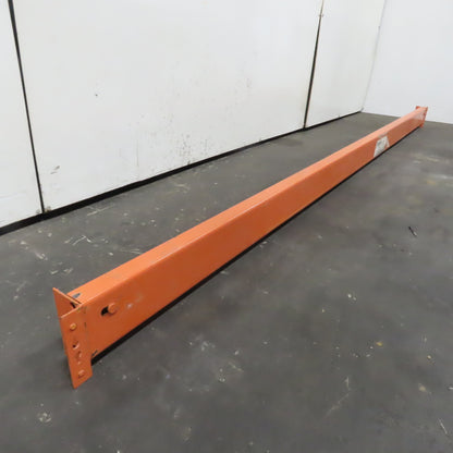 10' (120") x 5" x 3" Light Duty Shaved 2-Pin Pallet Racking Beam Shelf Used