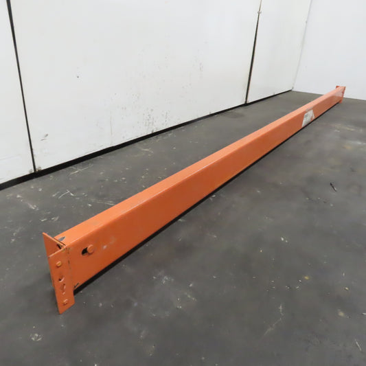 10' (120") x 5" x 3" Light Duty Shaved 2-Pin Pallet Racking Beam Shelf Used