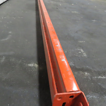 13' (156") x 5-1/2" x 2-1/2" Shaved Pin Pallet Racking Beam Shelf Used 3500lb