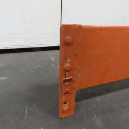 10' (120") x 5-1/2" x 2-1/2" Shaved Pin Pallet Racking Beam Shelf Used 5600lb
