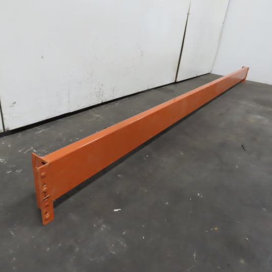 10' (120") x 5-1/2" x 2-1/2" Shaved Pin Pallet Racking Beam Shelf Used 5600lb