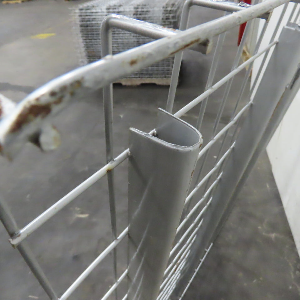 48" x 46" W 3 Channel Double Waterfall Pallet Rack Welded Wire Decking USED