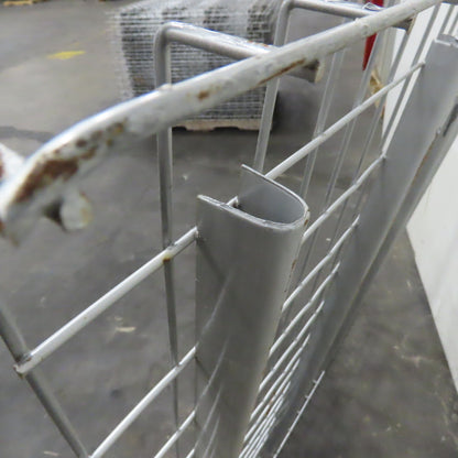 48" x 46" W 3 Channel Double Waterfall Pallet Rack Welded Wire Decking USED