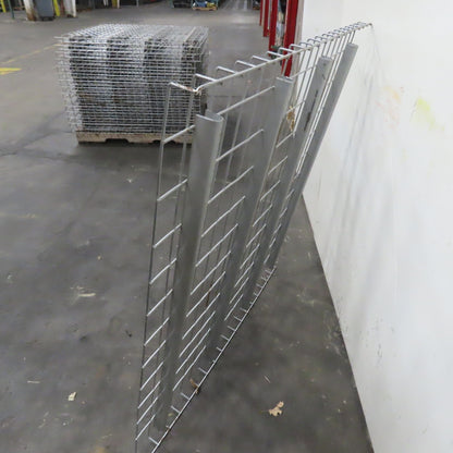 48" x 46" W 3 Channel Double Waterfall Pallet Rack Welded Wire Decking USED