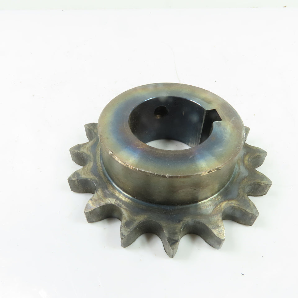 Clyde Bergemann 162223 16-Tooth Single Strand Roller Chain Sprocket 1-9/16" Bore