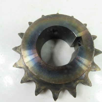 Clyde Bergemann 162223 16-Tooth Single Strand Roller Chain Sprocket 1-9/16" Bore