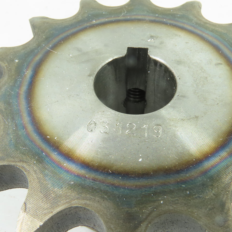 Clyde Industries 031219 14 Tooth Single Strand Chain Sprocket 7/8" Bore