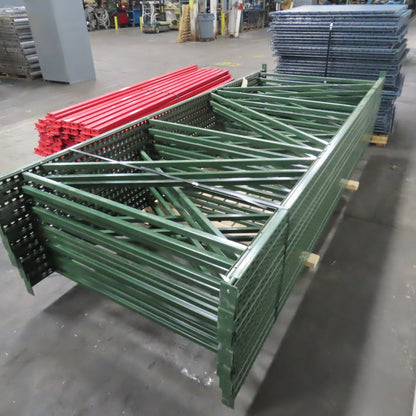 Jaken 48" FastRak Warehouse Bulk Storage Rack Shelving 11-Section W/Wire Decking