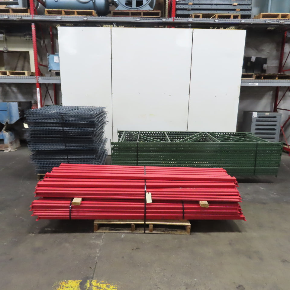 Jaken 48" FastRak Warehouse Bulk Storage Rack Shelving 11-Section W/Wire Decking