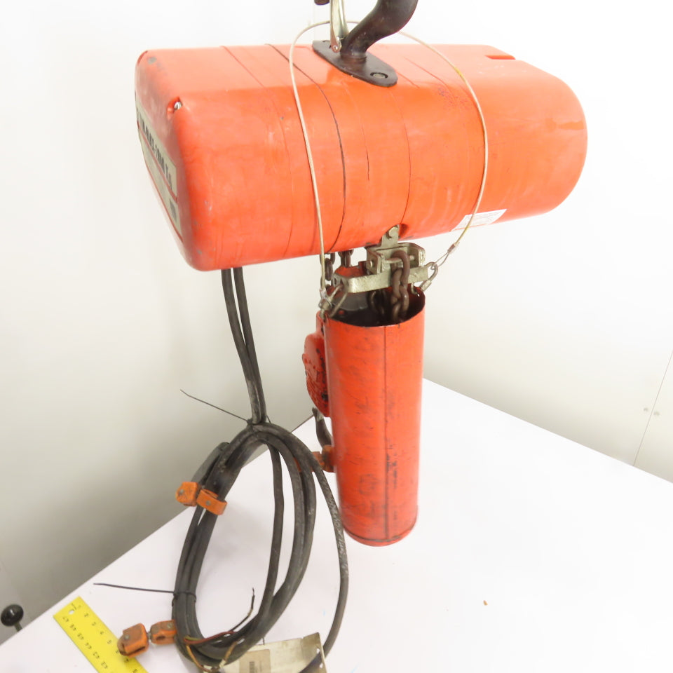 CM Lodestar Model R 2 Ton 4000LB Electric Cain Hoist 10' Lift 8FPM 240/440V 3Ph