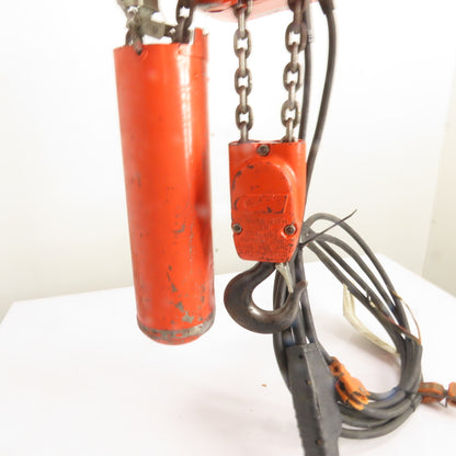 CM Lodestar Model R 2 Ton 4000LB Electric Cain Hoist 10' Lift 8FPM 240/440V 3Ph