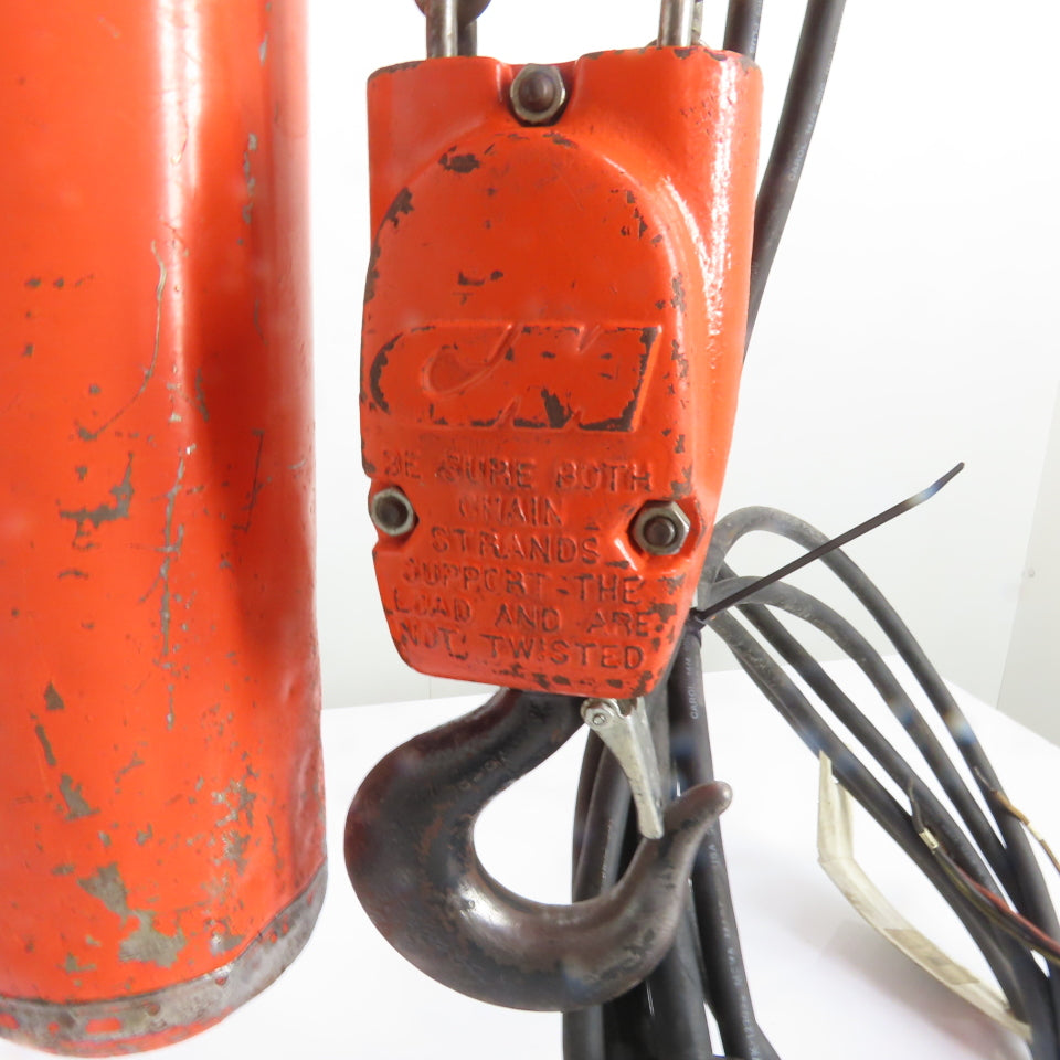 CM Lodestar Model R 2 Ton 4000LB Electric Cain Hoist 10' Lift 8FPM 240/440V 3Ph
