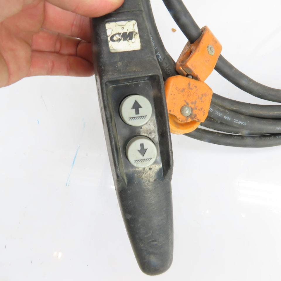 CM Lodestar Model R 2 Ton 4000LB Electric Cain Hoist 10' Lift 8FPM 240/440V 3Ph