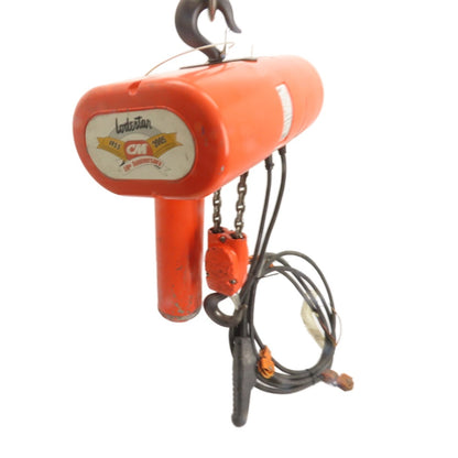 CM Lodestar Model R 2 Ton 4000LB Electric Cain Hoist 10' Lift 8FPM 240/440V 3Ph