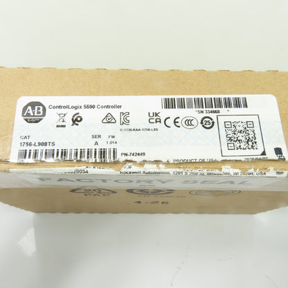 Allen-Bradley 742449 1756-L908TS ControlLogix 5590 Controller Ser A FW 1.014
