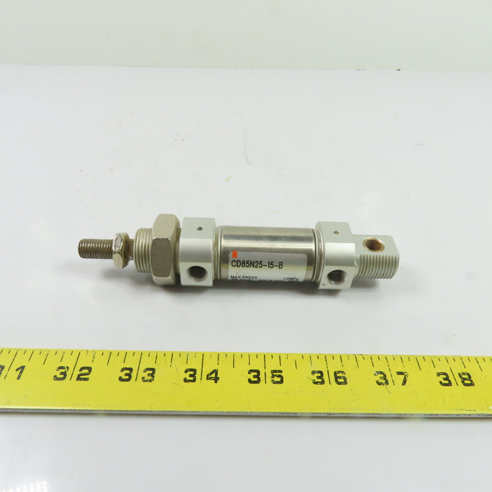 SMC CD85N25-15-B 25mm Bore 15mm Stroke Double Acting Pneumatic Air Cylinder