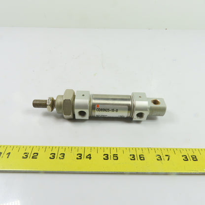 SMC CD85N25-15-B 25mm Bore 15mm Stroke Double Acting Pneumatic Air Cylinder