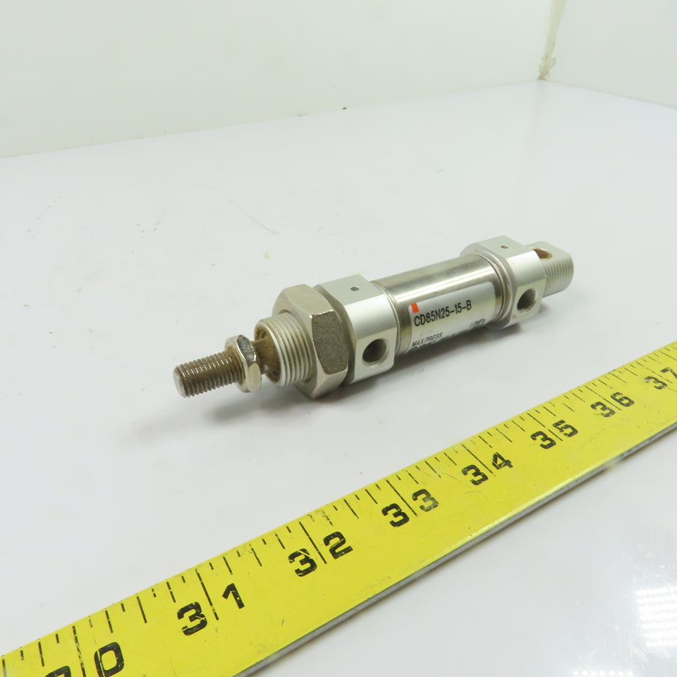 SMC CD85N25-15-B 25mm Bore 15mm Stroke Double Acting Pneumatic Air Cylinder