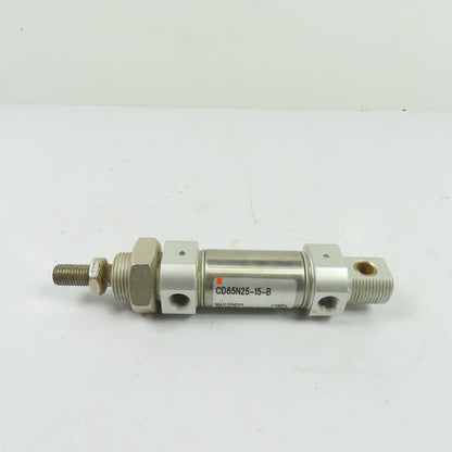 SMC CD85N25-15-B 25mm Bore 15mm Stroke Double Acting Pneumatic Air Cylinder