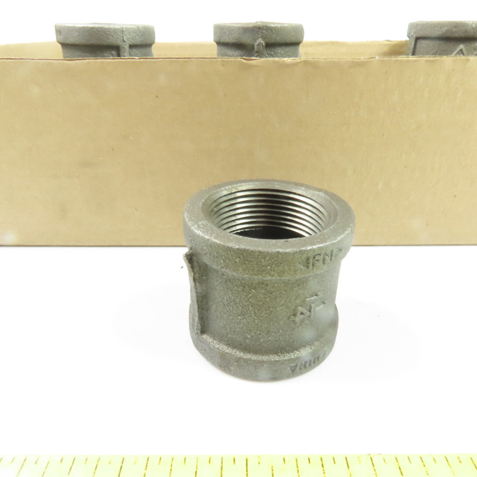 SCI 1-1/4" FNPT Black Malleable Iron Straight Coupling Fittings Lot Of 17