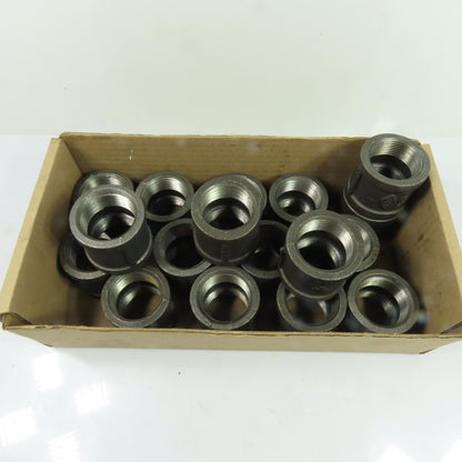 SCI 1-1/4" FNPT Black Malleable Iron Straight Coupling Fittings Lot Of 17