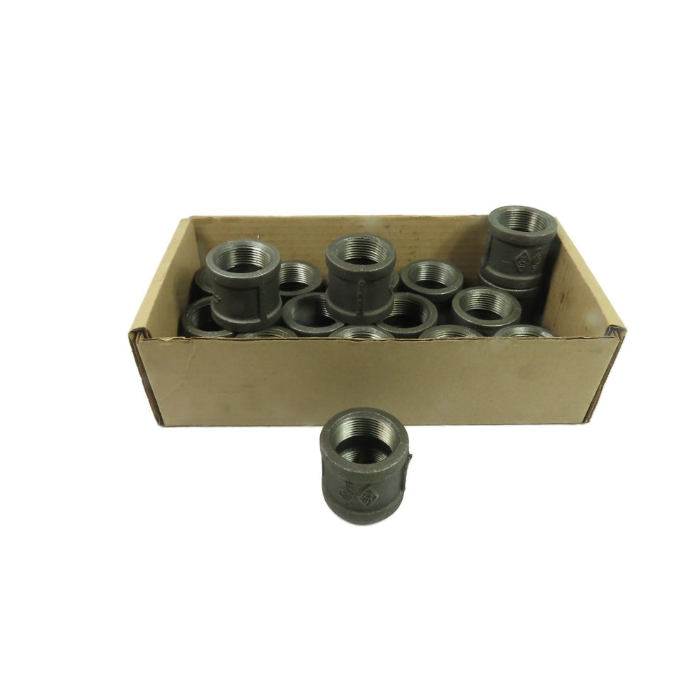 SCI 1-1/4" FNPT Black Malleable Iron Straight Coupling Fittings Lot Of 17
