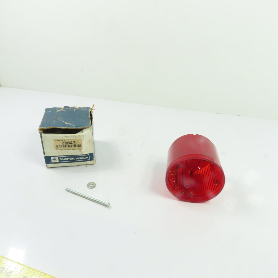 Telemecanique 28047 XVAC341 Red Steady Stack Light Lens 240VAC 7W Max