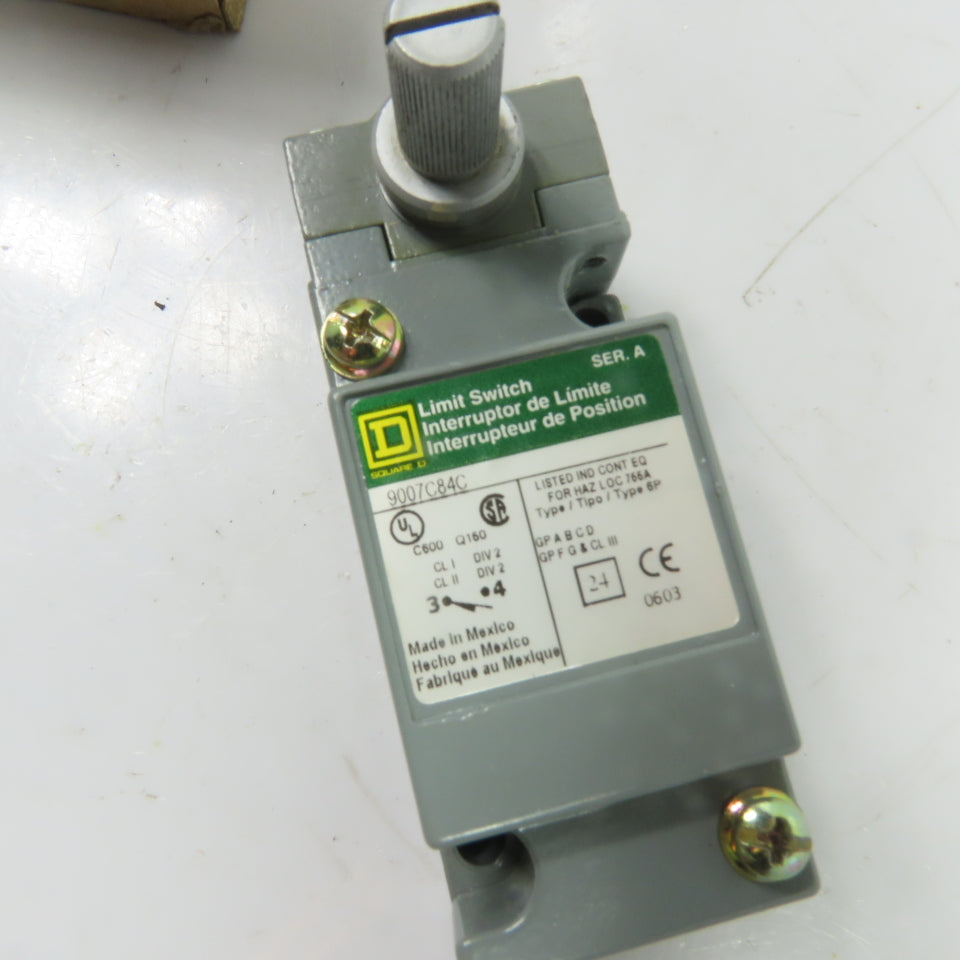 Square D 9007C84C Limit Switch Ser A W/ T5 5° Operating Head