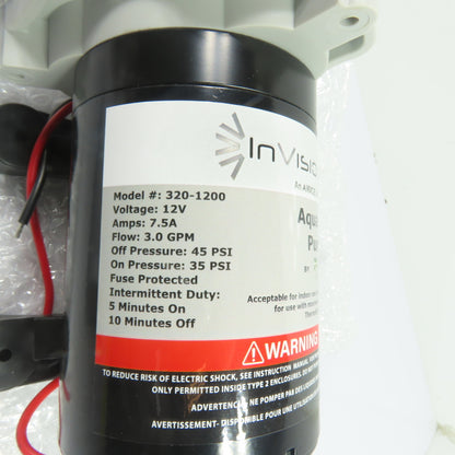 InVision 320-1200 3.0 GPM Diaphragm Water Pump 12V DC NEW