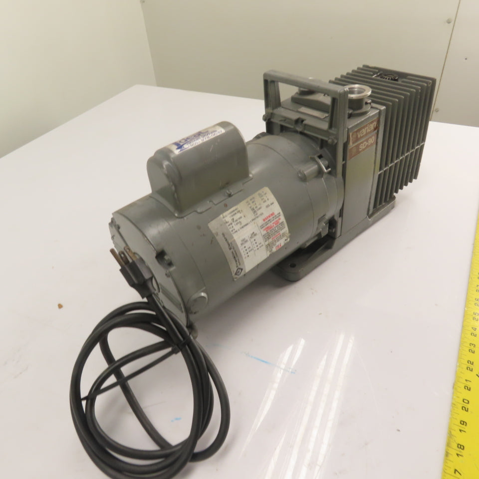 Varian SD-90 Dual Stage Rotary Vane Vacuum Pump 115/208-230V 1Ph