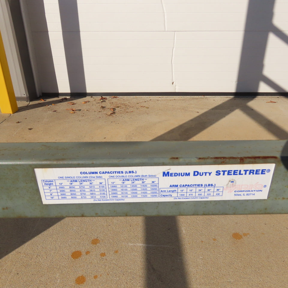 Jarke Medium Duty Steeltree 120" Tall x 75" W x 36" Arms 6-Tier Cantilever Rack