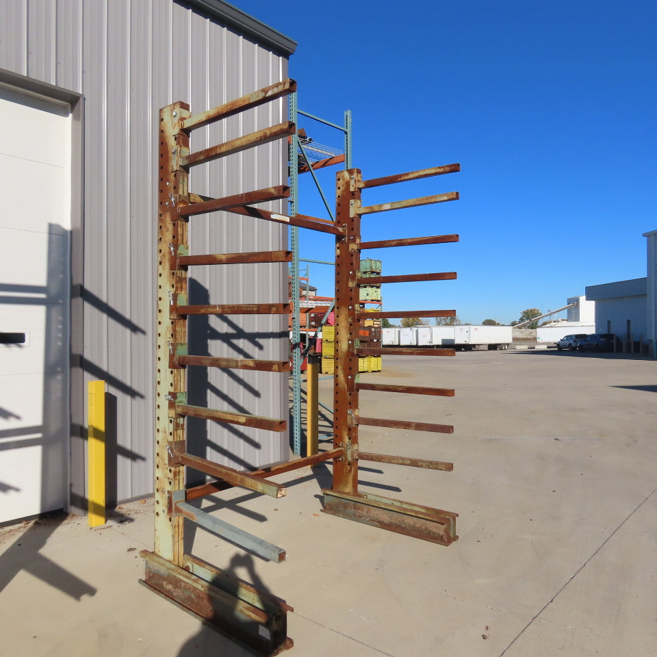 Jarke Medium Duty Steeltree 120" Tall x 75" W x 36" Arms 9-Tier Cantilever Rack
