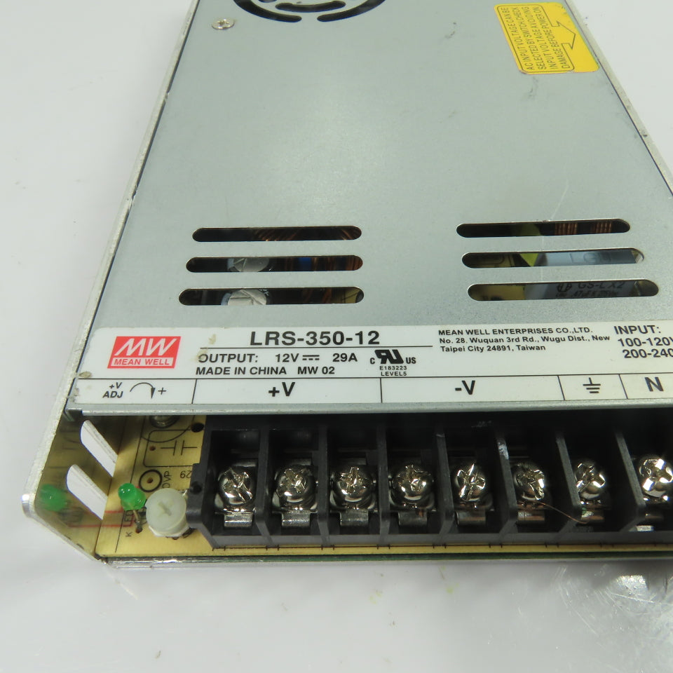 MEAN WELL LRS-350-12 350W AC-DC Switching Power Supply 12V 29A Out 100-240V In