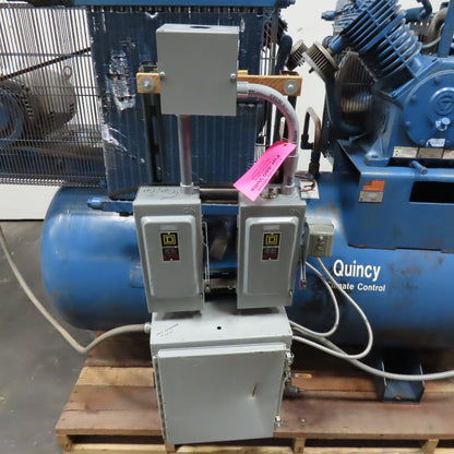 Quincy QT15QCB 101 Duplex Climate Control Air Compressor 480V 3Ph 240 Gal 10Hp
