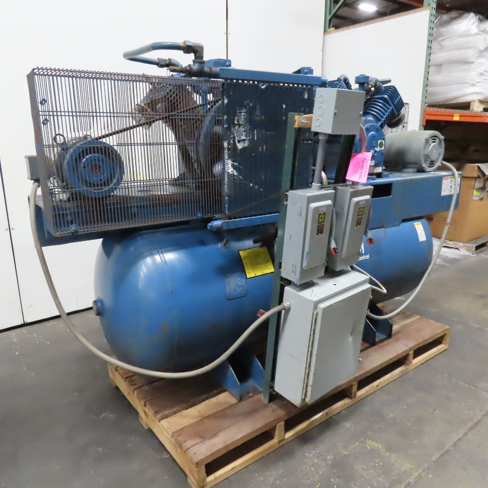 Quincy QT15QCB 101 Duplex Climate Control Air Compressor 480V 3Ph 240 Gal 10Hp