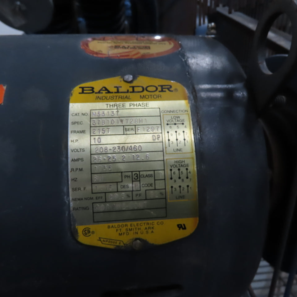 Quincy QT15QCB 101 Duplex Climate Control Air Compressor 480V 3Ph 240 Gal 10Hp
