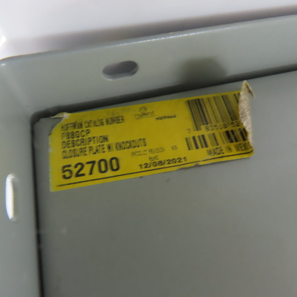 Hoffman F88GCP 8x8 NEMA 1 Screw-Cover Steel Wireway Enclosure 48" OAL