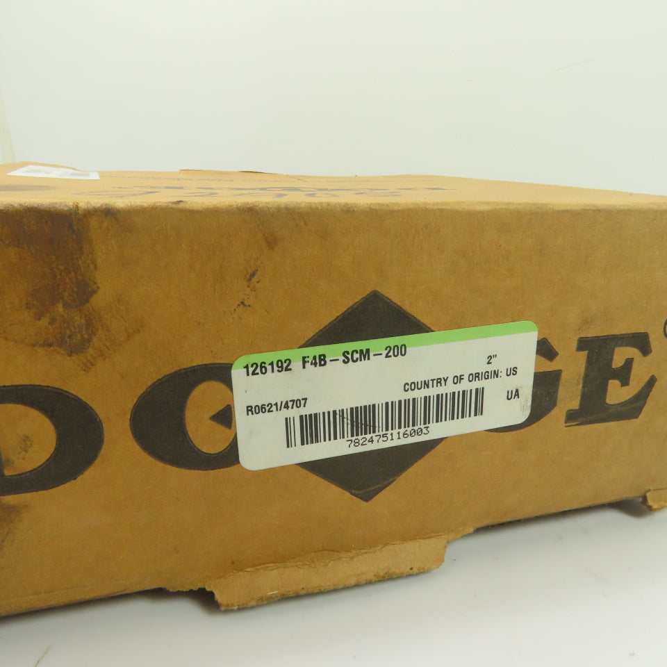 Dodge F4B-SCM-200 126192 2" Bore 4-Bolt Flange Mount Ball Bearing NEW