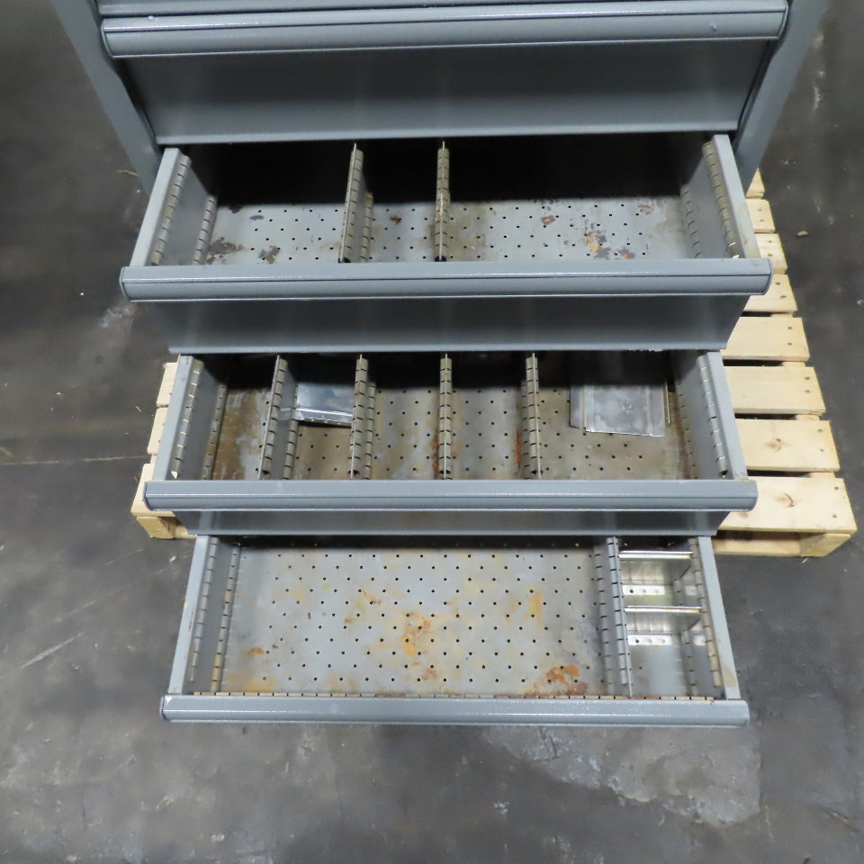 Lista 9 Drawer Industrial Tool Small Parts Storage Cabinet 28" x 28" x 60"