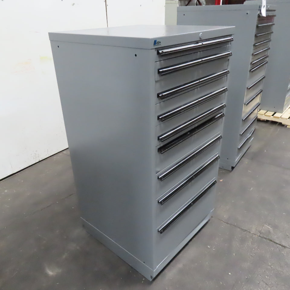 Lista 9 Drawer Industrial Tool Small Parts Storage Cabinet 28" x 28" x 55"