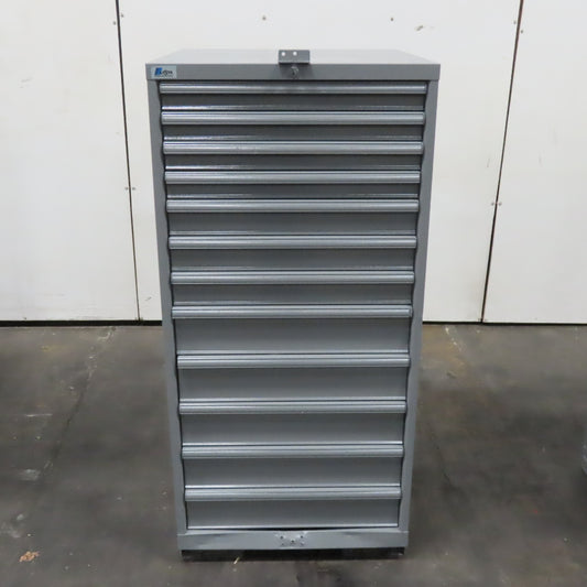 Lista 12 Drawer Industrial Tool Small Parts Storage Cabinet 28" x 28" x 60"